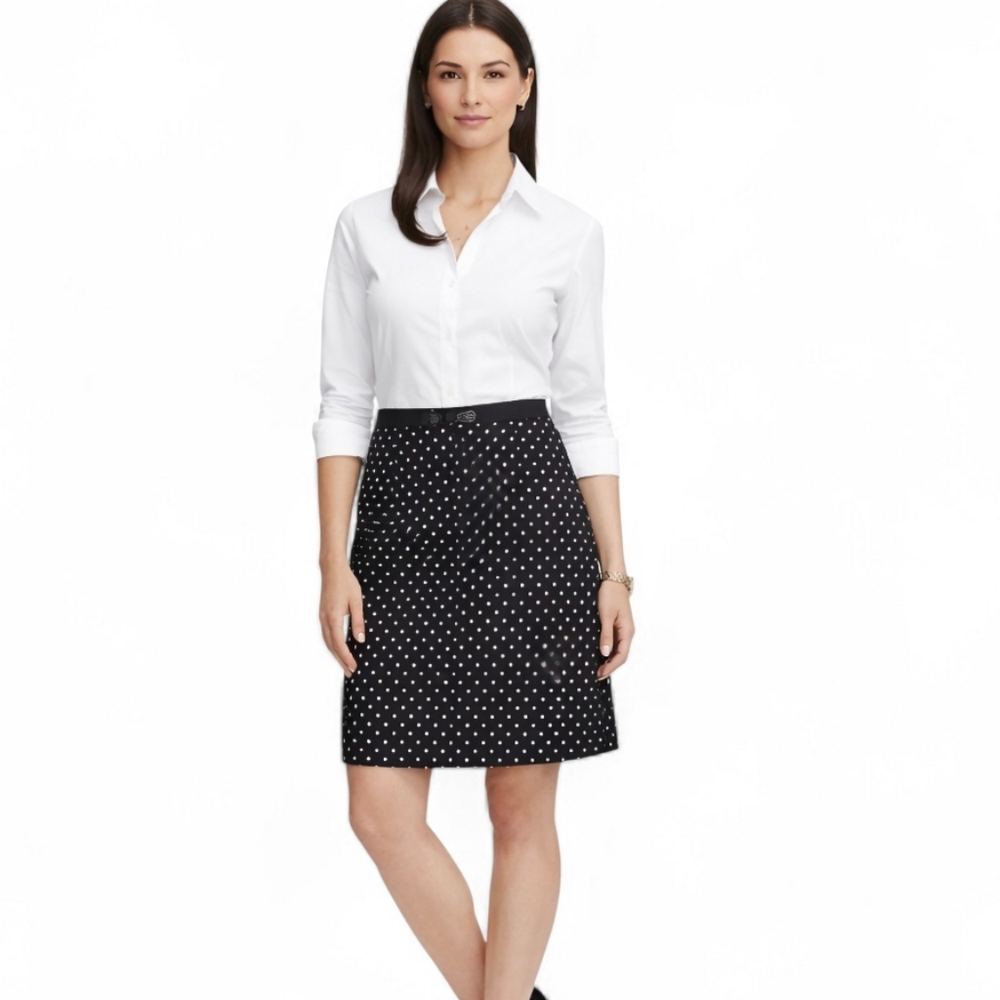White House Black Market Black White Diamond Skirt 12 - Picture 1 of 8